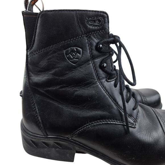 Ariat Scout Paddock Boots Womens 8 B Black Leather Outdoor Equestrian Gorpcore - Picture 2 of 12
